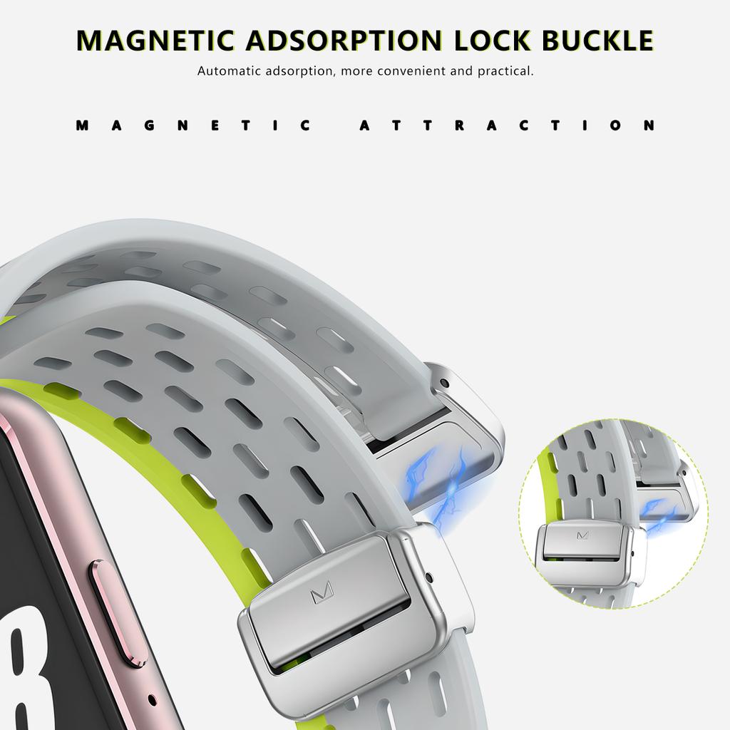 Silikonarmband für Samsung Galaxy fit3 Sportarmband Magnetverschluss Armband für galaxyfit 3 Smartwatch Armband Zubehör