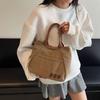 Retro Canvas Tote Bag Women's Handheld Commuter Bag Simple Casual Canvas Purse Durable Canvas Bag Perfect For Work And Daily Use