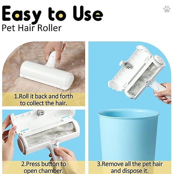 Pxcl Reusable Pet Hair Removal Roller, Self Cleaning Eco Friendly Pet Hair Removal Brush For Carpet, Furniture, Clothes, Bedding And Sofa