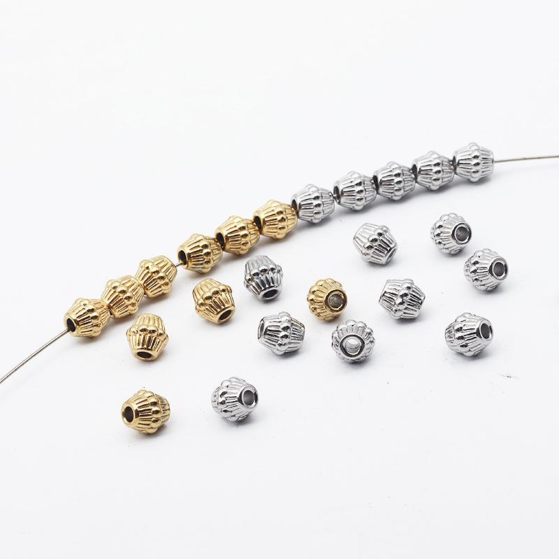 Stainless Steel Lantern Spacer Beads for DIY Bracelets and Jewelry Making