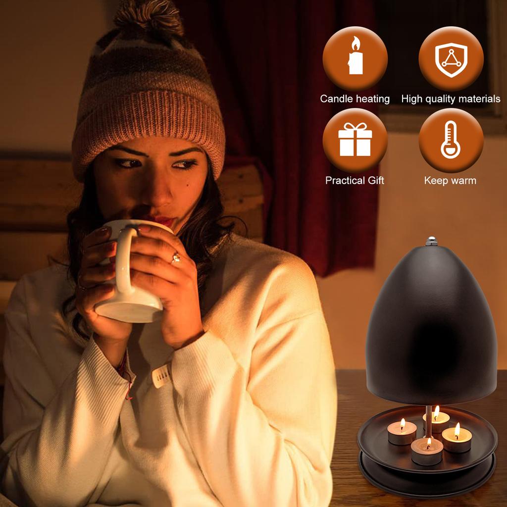 Teelichtofen, Keramikheizkörper, Metall, Teelicht-Kerzenheizung für den Innenbereich, für bis zu 4–6 Wärmer, Terrakotta, für Zuhause, Arbeitszimmer, Büro