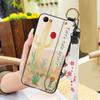 Silicone Phone Holder Phone Case For OPPO F7 Waterproof Oil Painting Fashion Design Durable Anti-dust Wrist Strap Flower