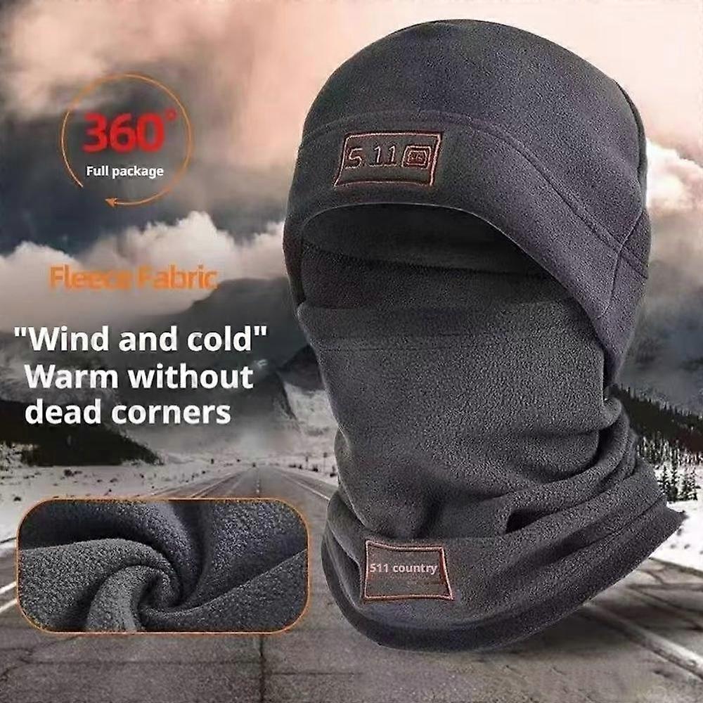 Fleece Hood Neck Gaiter Set Windproof Warm Outdoor Cycling Ski Mask