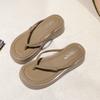 Casual cool slippers women's fashion 2025 spring and summer new Internet celebrity super fire thick bottom wedge cake high heel sandals