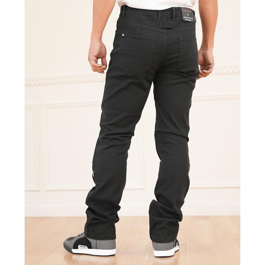 KOMINE 2025 Model Enigma Light Protect Jeans for and CE Stretch 5XL WJ-7325R Motorcycles, Spring, Summer, Autumn, Protector, Cotton, Black,