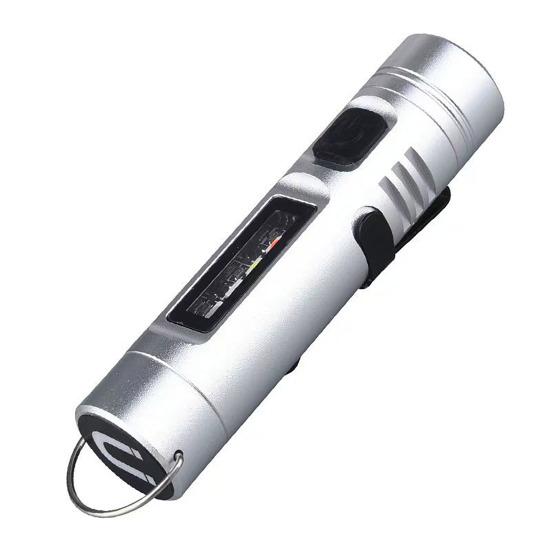 Rechargeable Flashlight Hands-Free LED Torch with Magnetic Base And Rear Buckle 500 Lumens High Power Mini Light for Camping Hiking Travel