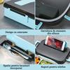 Lunch Box 4 Compartments with Utensils and Soup Bowl, 27.5x20.5cm, Blue, Perfect for School and Office