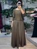 2025 Spring European & American Gold Long Sleeve Top and Skirt Two-Piece Set Women's Clothing