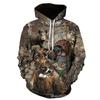 Winter Animal Print Hoodie Men Women Casual Loose Fit Sweatshirt
