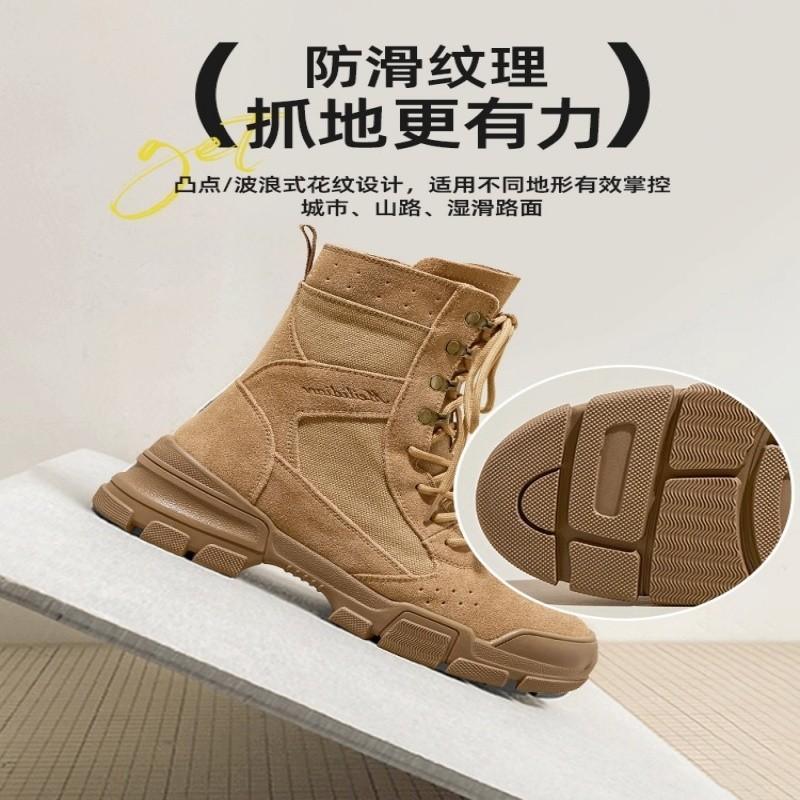 Canvas Martin boots women's 2025 new autumn and winter boots outdoor leather single boots hiking shoes desert boots platform short boots