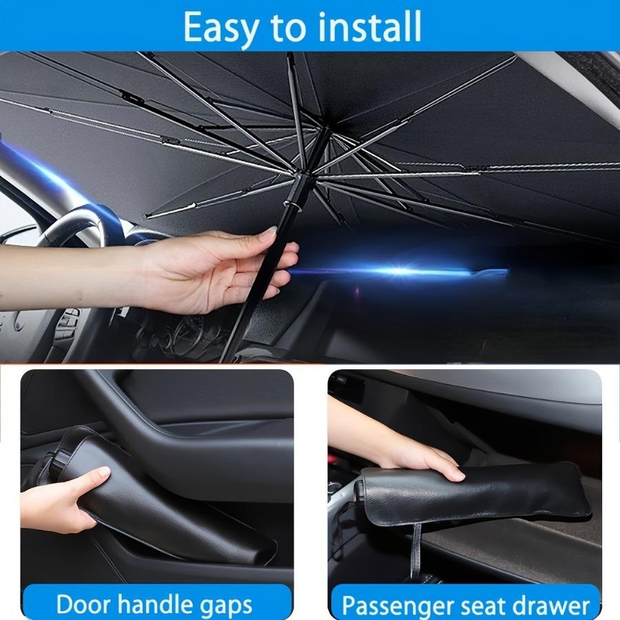 Car Windshield Sunshade- Foldable UV Protection Cooling Sunshade, Suitable for Most Car Models, Portable and Easy to Store Interior Accessories
