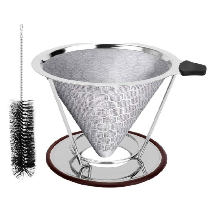 Pour Over Coffee Filter Reusable Coffee Strainers Stainless Steel Material 1
