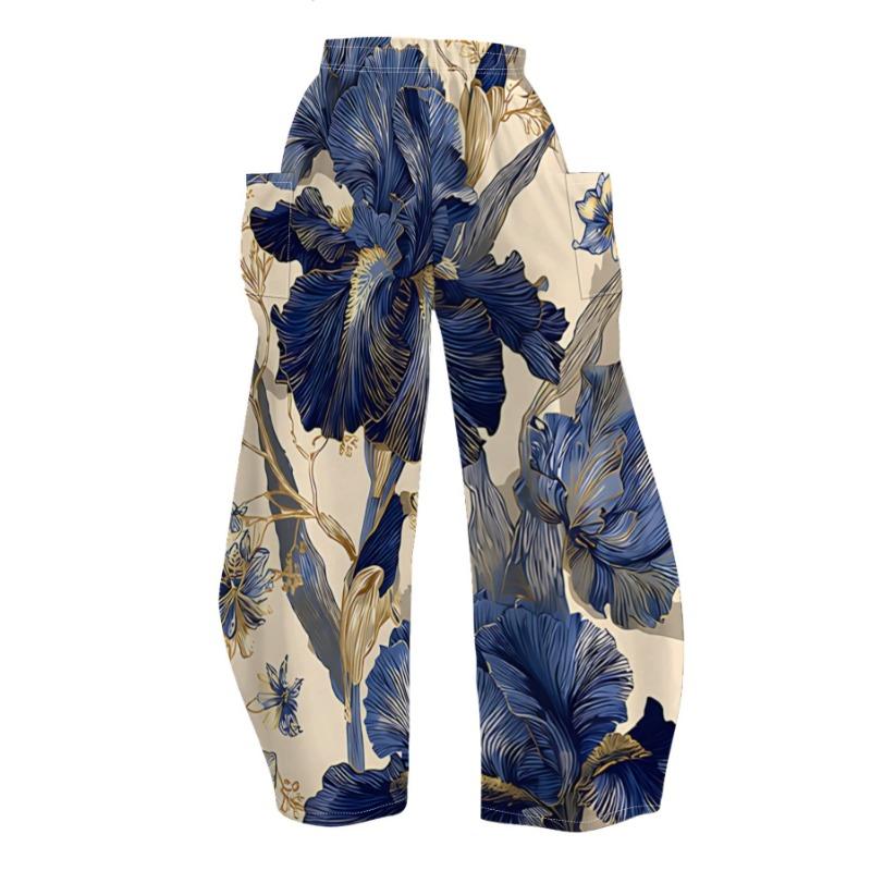 Dame Standardstørrelse Mode Trendy 3D-print oom Print Wide-Leg Bukser, Komfortable og Velegnede til Alle Årstider