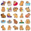 50 Capybara Cartoon Stickers: Cute Animal Decorations for Water Cups, Phones, and More!