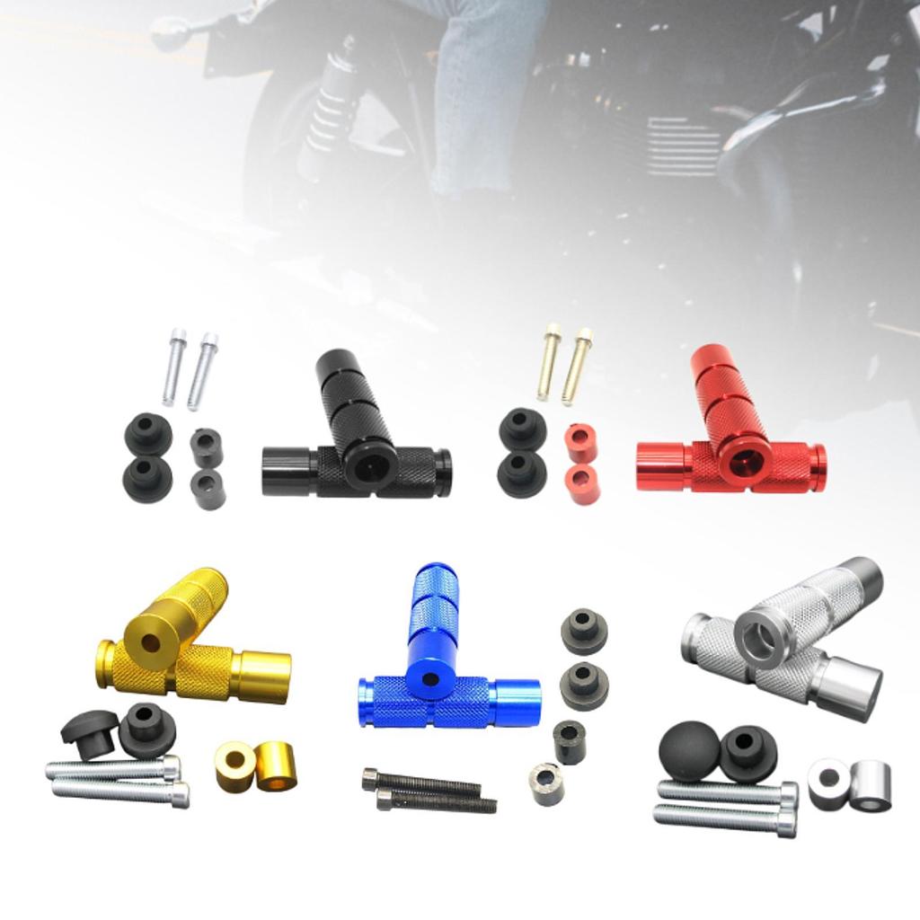Generic Motorcycle Passenger Foot Pegs Replacement Sturdy Footpegs Universal
