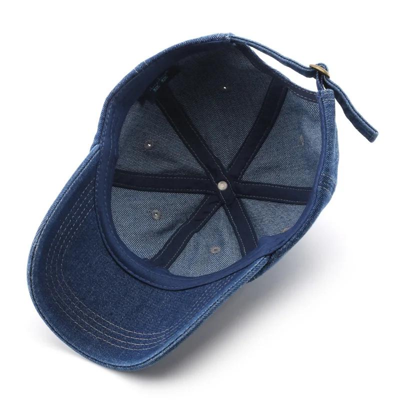 Baseball Cap Japanese Style Women Men Hat Solid Simple Denim Couple Hat Outdoor Sunscreen Sunshade Cap Spring Autumn Female Male