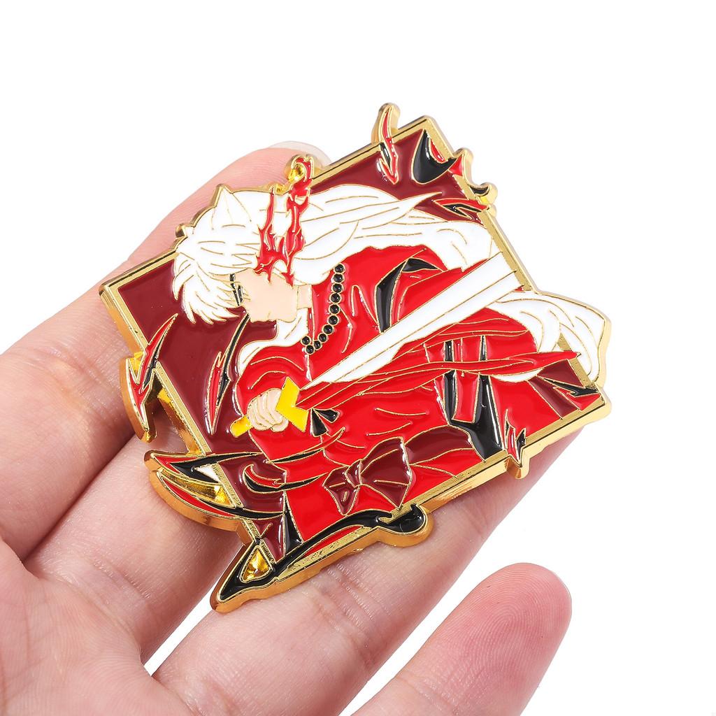 Inuyasha Sesshoumaru Character Chest Badge Alloy Pin For School Bags And Jackets