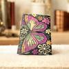 Handmade Butterfly Leather Journal – Vintage Floral Diary with Lock