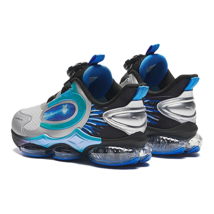 Anta Kids UFO 6.0 Body Measurement Test Non-Slip Wear-Resistant Breathable Low-Top Running Shoes Kids sneaker Silver Black 312439901-1