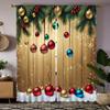 2-piece HD Digital Yellow Pine Needle Tree Color Drop Curtain Home Decoration Style Decoration Living Room Bedroom Through Rod C
