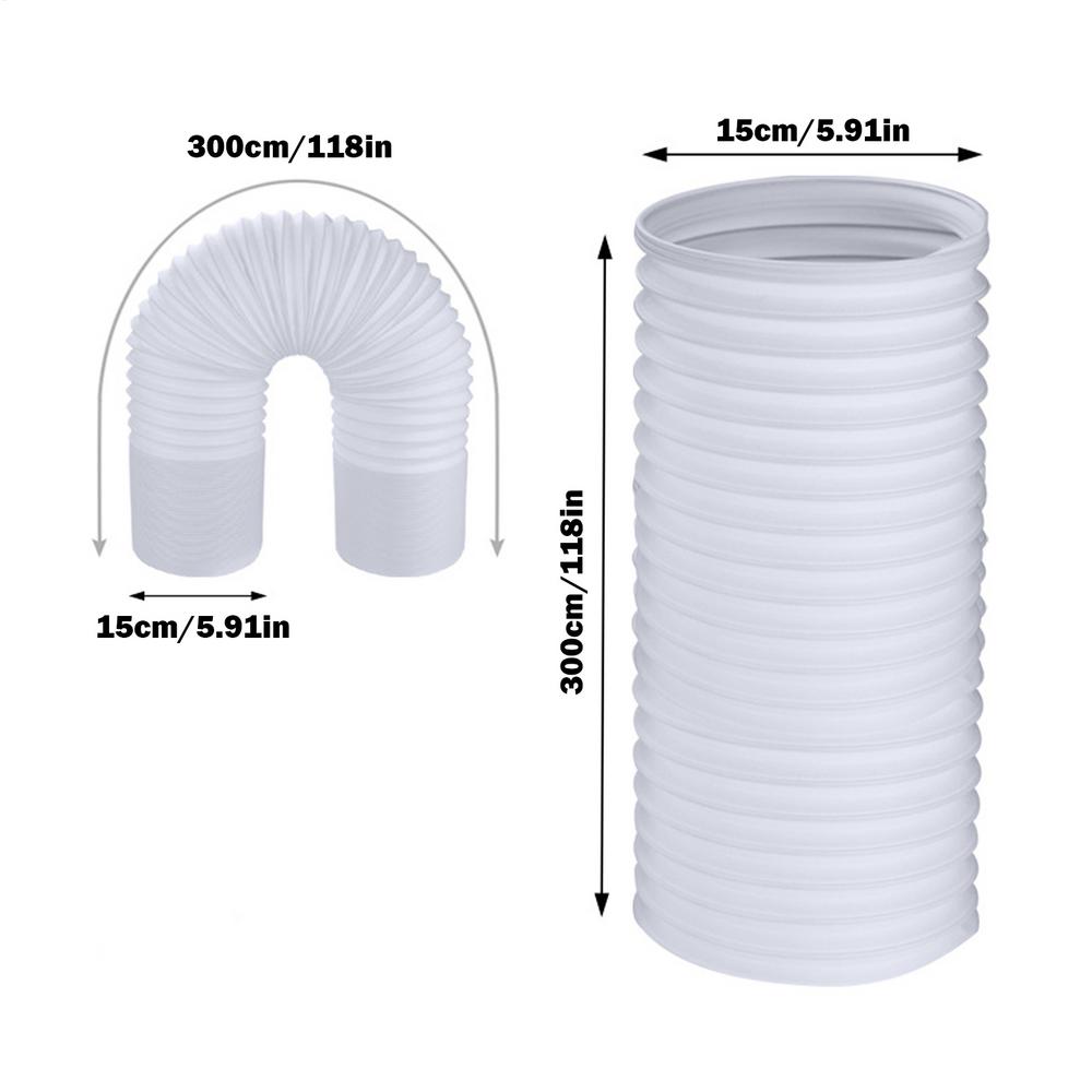 150mm Air Conditioner Exhaust Duct Telescopic Heat Exhaust Ventilation Duct Thickened Wire Corrugated Duct Air Conditioner Parts
