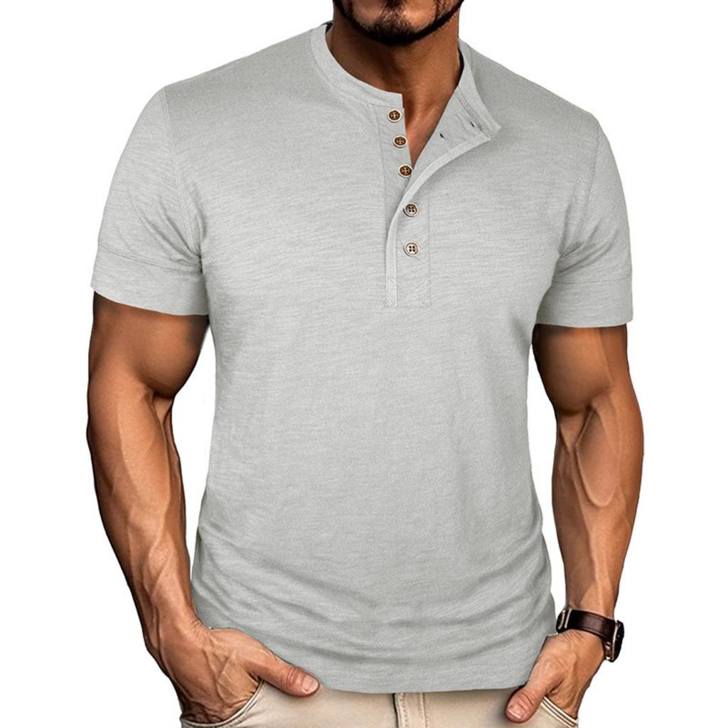 Men's Shirt Casual Round-neck T-Shirt Top