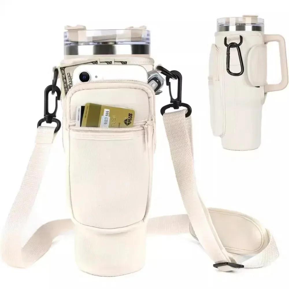 Bottle Carrier Bag for Stanley 40oz with Adjustable Shoulder Strap Water Bottle Holder Pouch for Stanley Quencher Cup Sleeve