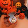 Anti-collision Pumpkin Rings Box Wedding Flannel Jewelry Organizer  Marriage Anniversary