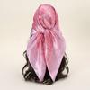 New 90 * CM Satin Square Scarf, Women's Headscarf, Scarf CO Contrasting Color Shawl Striped Simple Model