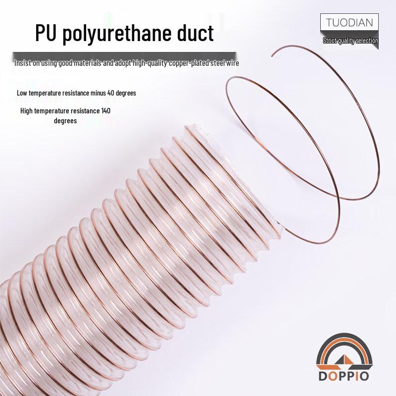 abaypu High-Temperature Transparent PU Dust Collection Hose