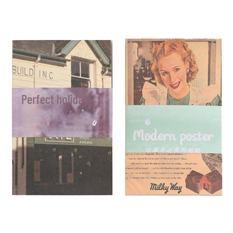 Past Events Retro Notebook: Cute Paper Handbook with 60 Decorative Non-Sticky Sheets