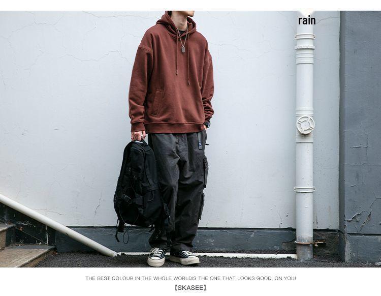 Men's American Retro Heavyweight Hoodie - New Autumn/Winter Trend, Loose Fit with Plus Velvet.