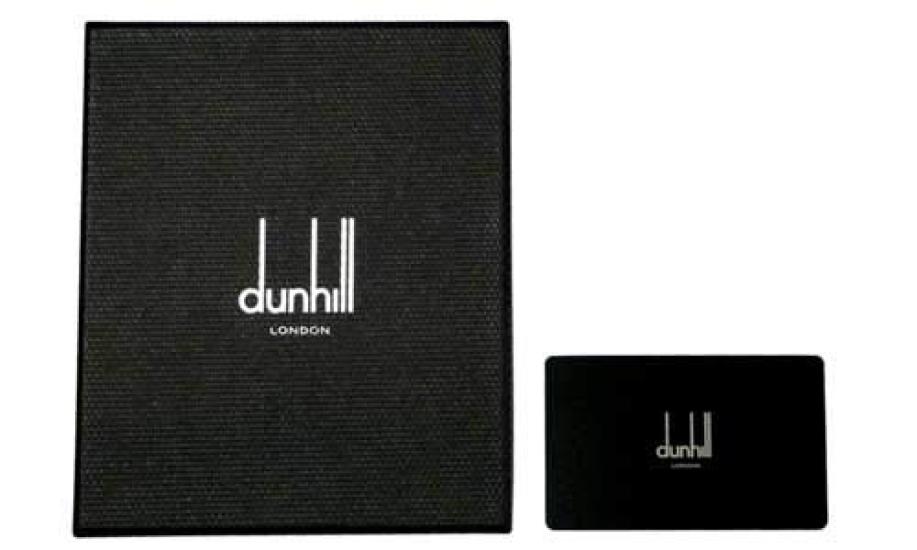 Dunhill Herren Signature 4 Kartenfächer & Münzfach Geldbörse Bifold Wallet, Schwarz, DU21R2320LT 001