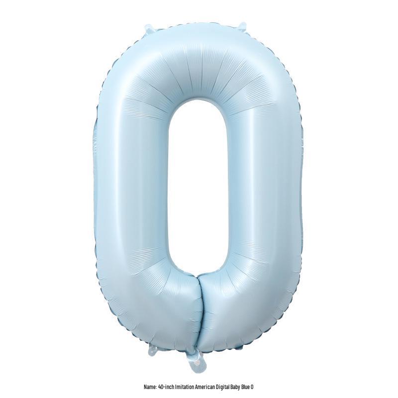 40-Inch Baby Pink & Blue Number Balloons for 100-Day or First Birthday Party Decorations
