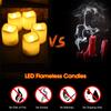 Flammenlose LED Votivkerzen Set 100+ Stunden Brenndauer Elektrische Kerzen Batteriebetriebene Teelichter für Heiratsantrag Romantische Dekoration