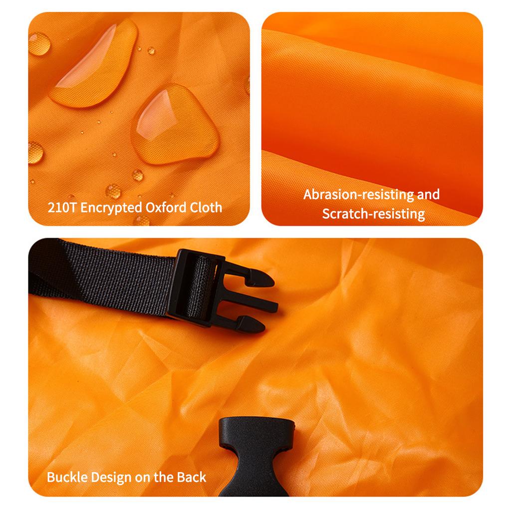 Water-proof Backpack Cover Rainproof Backpack Rain Cover with Reflective Strip for Hiking Camping Orange XL