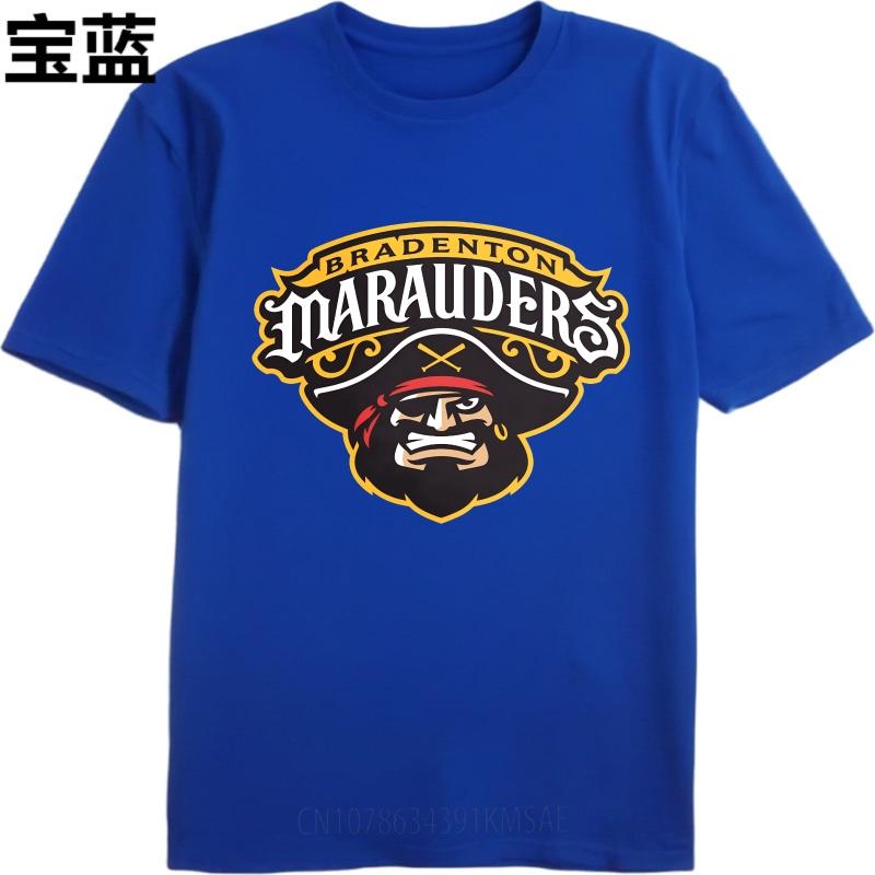 Plus Size Summer For Him Tshirt Bradenton Marauders Pirate Logo Design Short Sleeve Adult Crew Neck Tops Relaxed Fit Tshirt