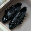 Fashion Spring Classic Women Shoes Lace Up Mid Heels Shoes Pointed Toe Chunky Pumps Designer Summer 2025 New Dress Mujer De Zapatillas