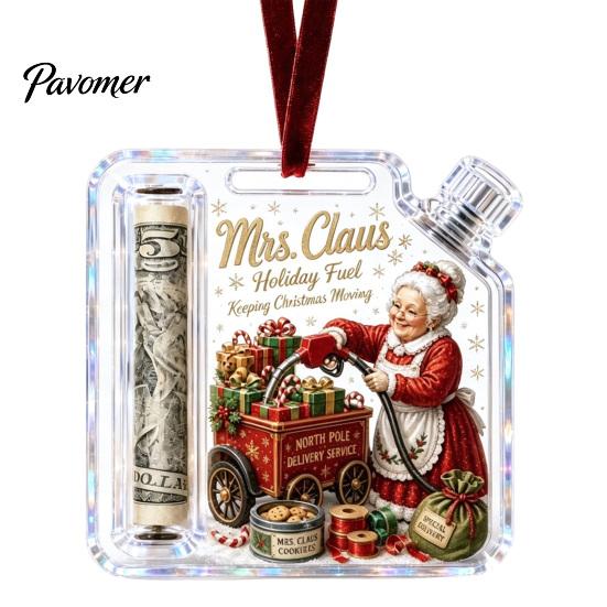 Feiertagsgeld-Geschenkhalter Weihnachts-Geld-Schmuckstück, Acryl für Bargeld, Einzigartiges Geschenk Lustige Weihnachtsbaum-Hänge Dekoration, Geschenke Party-Mitgebsel Karte