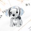 DIY Sparkling Paw Print Charm Beads for Pet Cat Dog Bracelets Jewelry Gifts Accessories