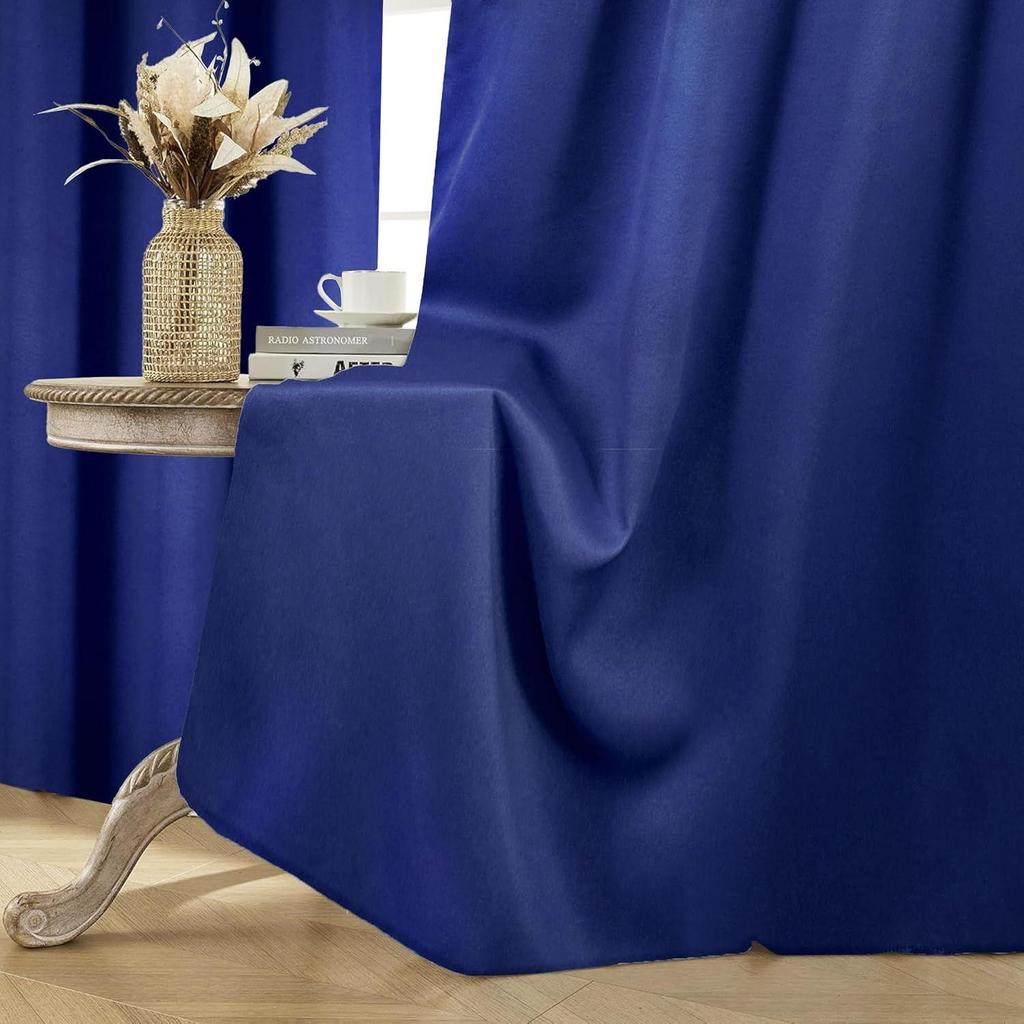 Polyester 100% Verdunkelnd Einfarbig Lange Türvorhänge|100% Raumverdunkelung| Verdunkelnde Lange Türvorhänge| 9 Fuß |2er-Set| Einfarbiges Design |