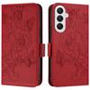 ZTE A52 Flip Anti-theft Brush for Rose Flower Embossed Blade V60 4G Card Slot