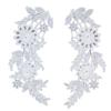 Milk Silk Three-Dimensional Pair Of Lace Embroidery, Embroidery Symmetrical Flower Pieces, Water-Soluble Lace Hollow Lace Accessories