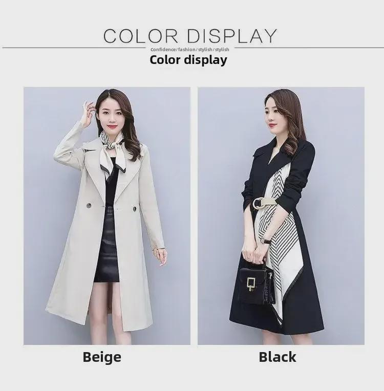 2025 Korean Style Women's Mid-Length Casual Windbreaker Jacket
