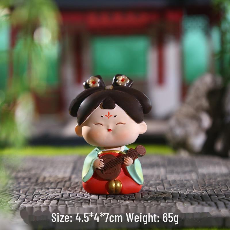 Kreativer Handyhalter im Stil der Tang-Dynastie mit Glücksbringer: Exquisites Harzornament