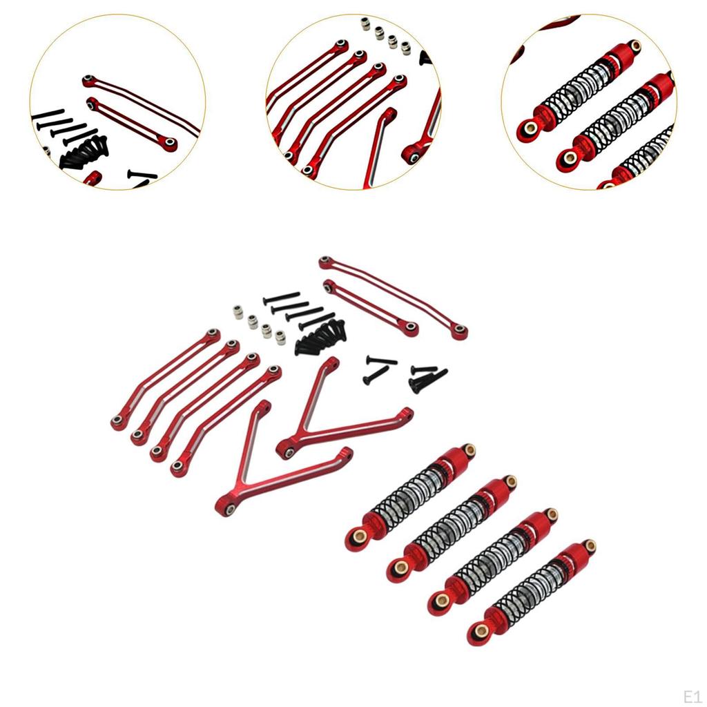 RC Car Accessories Links and Shocks Absorber Set Lightweight Sturdy Upgrade Replace Part for