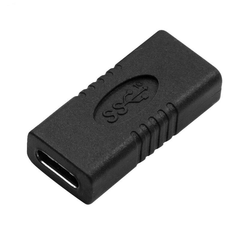 Переходник адаптер соединитель SUNROZ Type-C - Type-C F/F 3.1 Black (B48547)
