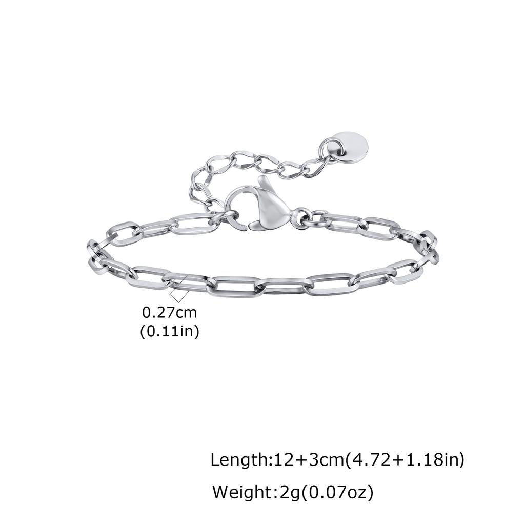 Stainless Steel Flat Cross Chain Bracelet Children'S Br-1515