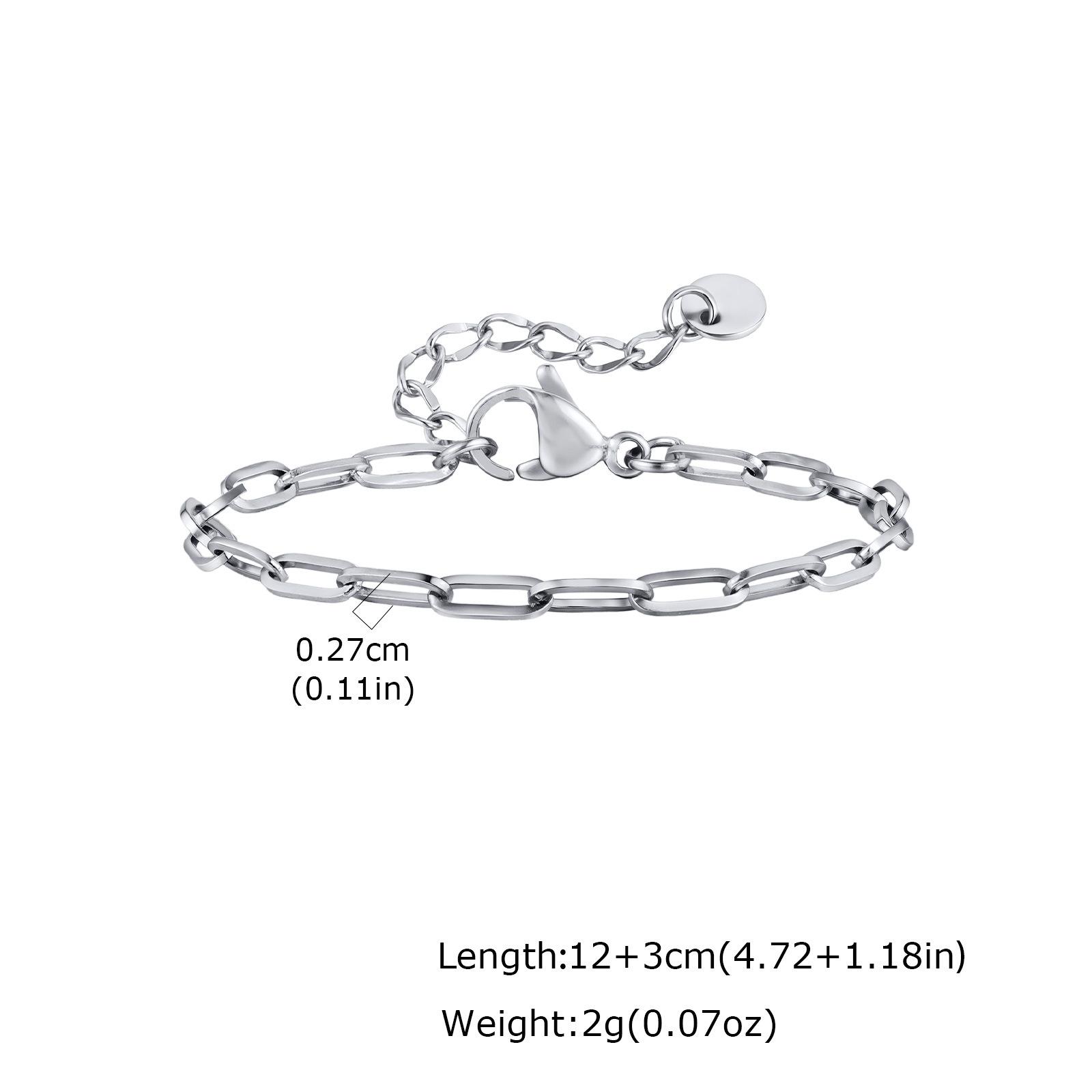 Stainless Steel Flat Cross Chain Bracelet Children S Br-1515
