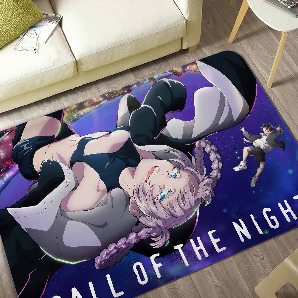 Call Night Nanakusa Nazuna Door Mat Washable Non-Slip Living Room Sofa Chairs Area Mat Kitchen Doormat Area Rug